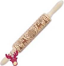 Picture of EMBOSSED WOODEN ROLLING PIN XMAS 39 CM